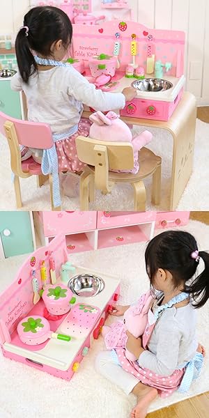 【美品】マザーガーデン　野いちご おままごと テーブルキッチン 卓上キッチン ☆マザーガーデン☆ 野いちご キューティ テーブル キッチン