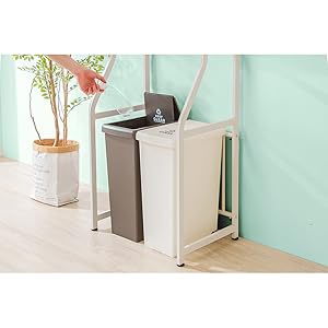 【！新品未使用！】ごみ箱上ラック　スチール　ナチュラル 楽天市場】ヴィンテージ 30L ごみ箱上ラック 幅81cm 2色対応