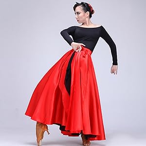 Amazon.co.jp: 社交ダンス衣装 レディース スカート ダンス