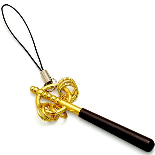 Amazon.co.jp: 仏壇屋 滝田商店 御守り錫杖(携帯錫杖ストラップ