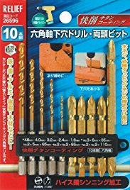 Amazon.co.jp: イチネンアクセス RELIEF(リリーフ) 鉄工ドリル 六角軸