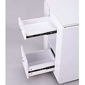 折りたたみ ネイルテーブル ホワイト オーダー仕様】 収納付き 折りたたみ ネイルテーブル 2点セット