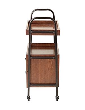 木製ラック　ワゴン キャスター付き Amazon.co.jp: 高級 木製ワゴン ラック キャスター付き 4段