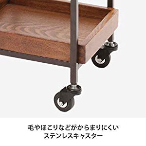 Amazon.co.jp: エイジングウッドワゴン コンパクト 3段 ダークブラウン