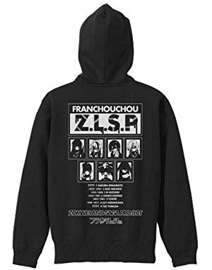 Amazon.co.jp: ゾンビランドサガ ジップパーカー/BLACK×RED-XL