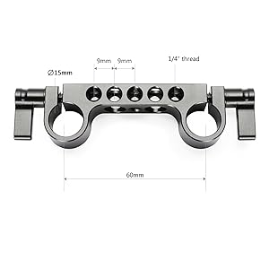 Lanparte drc-02ダブルロッドクランプwith 1?/ 4インチねじ(ブラック) qqffhab 717ScI8ZciL._UF894,1000_QL80_.jpg