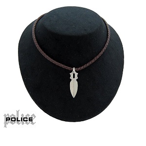 Amazon | [ポリス]POLICE ネックレス チョーカー ペンダント 茶