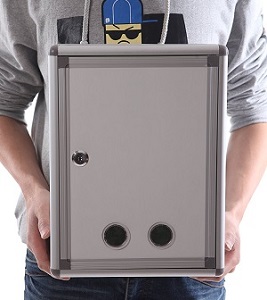 Amazon.co.jp: Aoakua 鍵付きBOX A4用紙対応 応募箱 投票箱 投函
