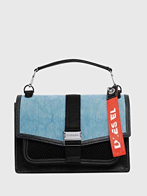 DIESEL ボストンバッグ 青 DIESEL ディーゼル ボストンバッグ 青 ロゴ剥がれ ファスナー