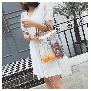 familiar 透明ショルダーバッグ Amazon | クリアバッグ ショルダーバッグ 透明バッグ トート