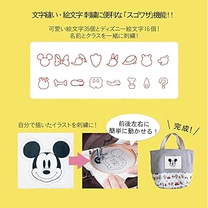 Amazon ベルメゾン ディズニー 刺しゅうミシン コンピューターミシン 通園 通学準備 ミッキー ミニー ｂ Belle Maison ベルメゾン 刺しゅうミシン 通販