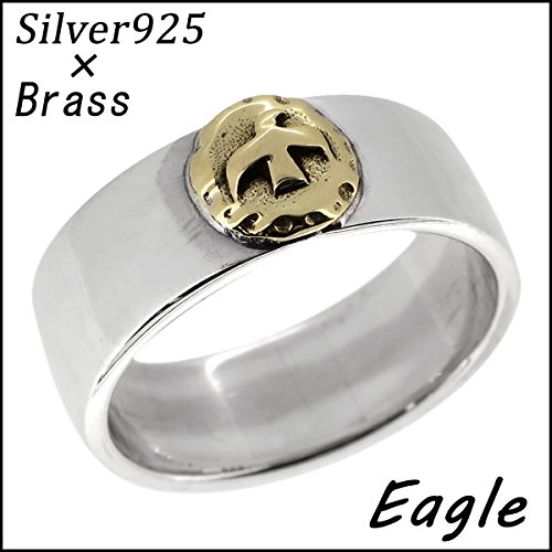 Amazon | [新宿銀の蔵] イーグル メダル シルバー 925 リング 13