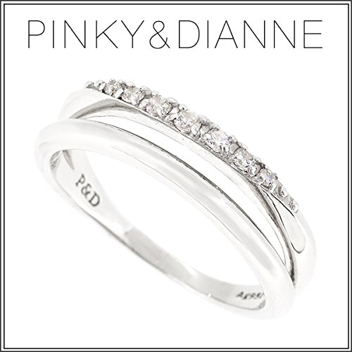 Amazon ピンキーアンドダイアン Pinky Dianne 特 別 仕 様 スタイリッシュ ジルコニア ダブルライン シルバー 950 リング 10号 指輪 リング 通販