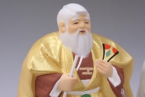 高砂人形❗博多人形、県無形文化財です。 Amazon | 高砂人形・博多人形(福)、高さ(男16cm 女15cm) 素材