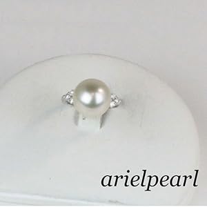 Amazon | 真珠 パール 指輪 リング 南洋真珠 白蝶真珠 パール