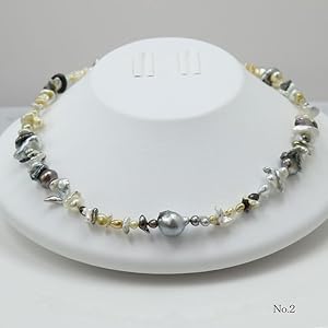 南洋真珠ネックレス 白蝶真珠　黒蝶真珠　ケシパール　シルバー　カジュアル　天然 Amazon | 真珠 パール ネックレス 南洋白蝶真珠 黒蝶真珠 南洋