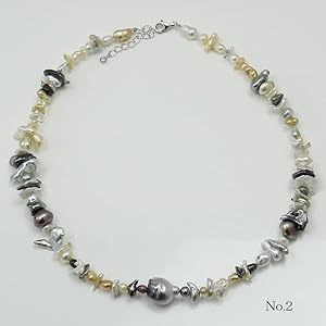 Amazon | 真珠 パール ネックレス 南洋白蝶真珠 黒蝶真珠 南洋