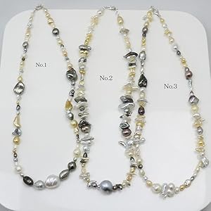 Amazon | 真珠 パール ネックレス 南洋白蝶真珠 黒蝶真珠 南洋