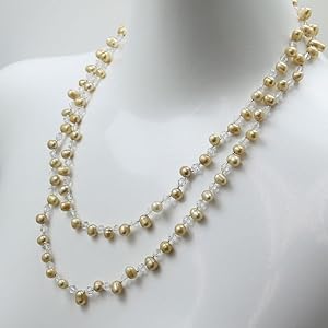 淡水パールロングネックレス 4way 14Kゴールドフィルド Amazon | 真珠 パール ロング ネックレス 淡水真珠 ロング