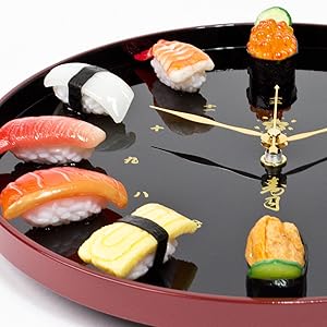 寿司 桶 掛け時計 食品サンプル 寿司 日本 お土産 寿司時計・食品サンプルお寿司の時計 : 日本のおみやげ専門店
