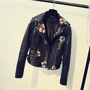 新品！UJOH 花柄メッシュライダースジャケット レディース アウター レザージャケット ダブル ライダース レディース 花柄 秋冬 革