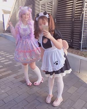 黒いメイド服とレースアクセサリーセット Amazon.co.jp: [Babsully] メイド 服 ゴスロリ 萌え コスプレ