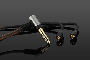 【オーダーメイド】16コア MMCX/4.4mmバランス 80cm Amazon | 6N単結晶銅 MMCX対応リケーブル 【ブラック 4.4mm 5極