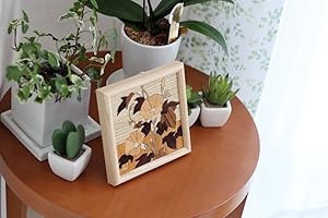 Amazon.co.jp: 木の絵画 ウッドアート 季節のお花 アトリエ