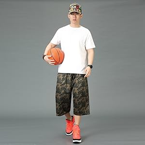Amazon | [Bormran] 袴パンツ 迷彩柄 バスケットボール バスパン