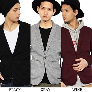 Amazon 8 Eight 6color テーラードジャケット スウェット生地 ブレザー コート ジャケット 通販