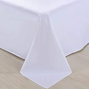 Amazon｜綿100％228x290cmフラットシーツキングサイズ、白