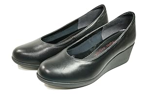 Amazon | [ユリコマツモト] パンプス ウィッジ ウェッジ 本革