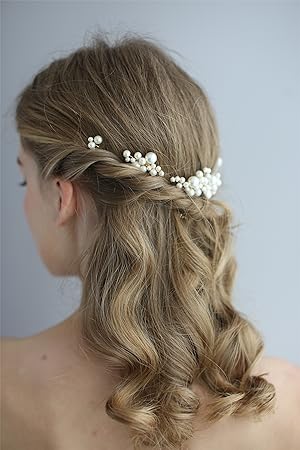 Amazon Yibaision 21年流行る パール 髪飾り ヘッドドレス ウェディング パール コーム ヘアピン 3種類 5本セット フォーマル 結婚式 披露宴 着物 成人式 入学式 子供 発表会 普段使い 髪留め ヘッドドレス セット ゴールド カチューシャ ヘアバンド 通販