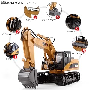 Amazon.co.jp: 億騰 ショベルカー ラジコン 掘削機 2.4GHz無線