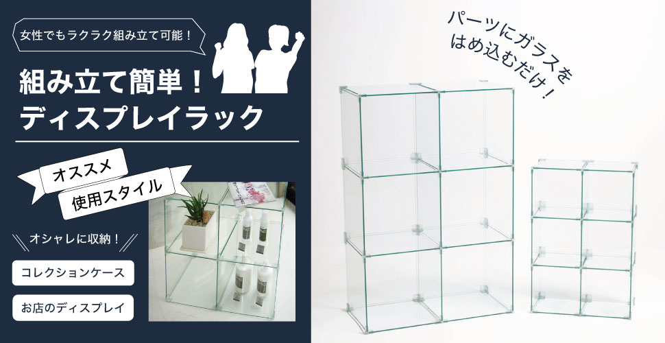 Amazon.co.jp: ガラス ディスプレイラック 1列2段 310×310mm 9枚