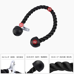 ケーブルアタッチメント　トレーニング器具　３点セット　メーカーはプロショップYY ケーブルアタッチメント トレーニング器具 3点セット メーカー