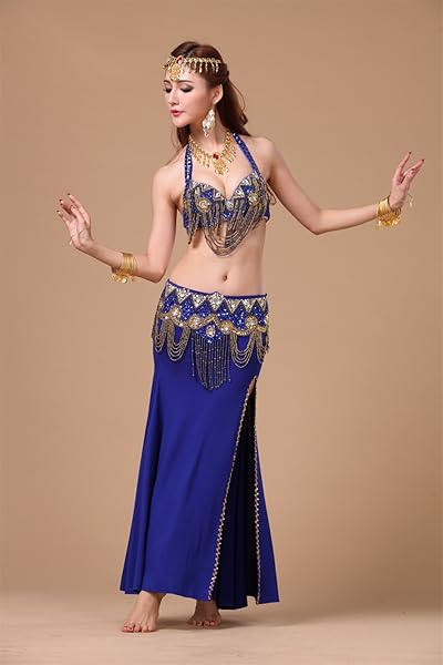 Amazon.co.jp: [FAUSTINEY] ベリーダンス 衣装 3点セット