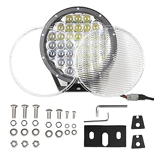 Amazon.co.jp: LEDサーチライト 作業灯 丸型 防水 370W オフ