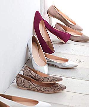 Amazon | [ティティベイト] フラット ポインテッドトゥ パンプス
