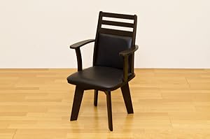 BENSON　回転式ダイニングチェア　ダークブラウン Amazon｜BENSONダイニングチェア ダークブラウン PVCシート 肘