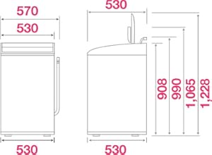 Amazon.co.jp: JW-K60M-W(ホワイト) 6.0Kg 全自動洗濯機 上開き
