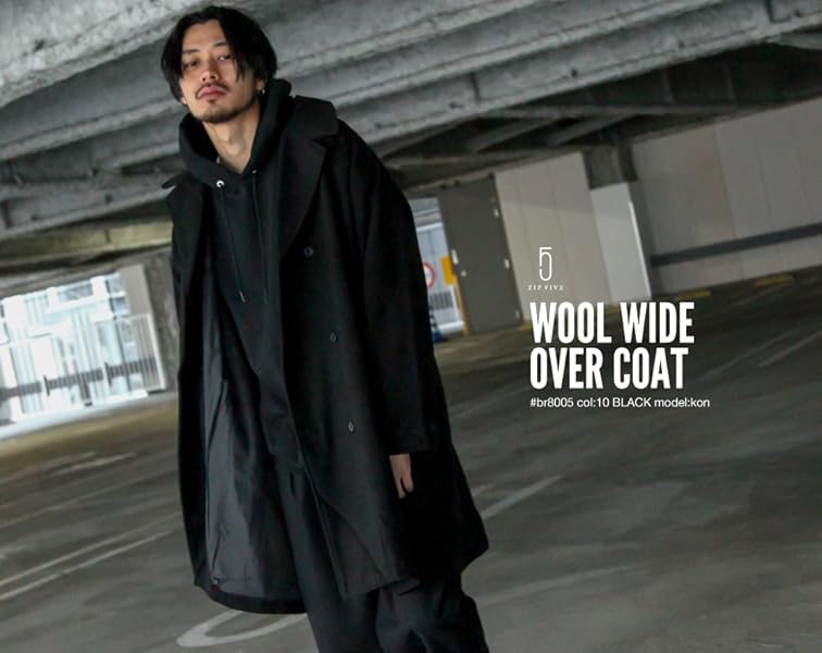 Amazon | [ジップファイブ] ピーコート メンズ コート ロング丈