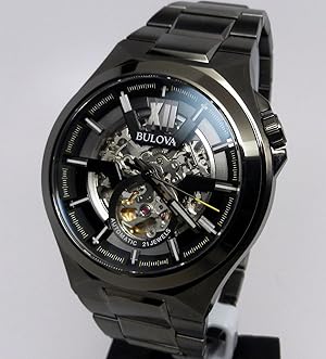 BULOVA ブローバ 98A179 Amazon.com: Bulova Men's Classic Maquina Black Ion-Plated