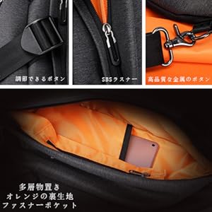 値下げ　極美品　未使用　カステルバジャック　ボディバッグ　ネイビー✖️オレンジ CASTELBAJAC ボディバッグ（色：オレンジ系）｜バッグ
