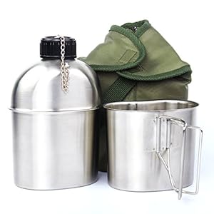 Amazon | Hollazilla カモフラ 水筒 ステンレス鋼 0.8L キャン