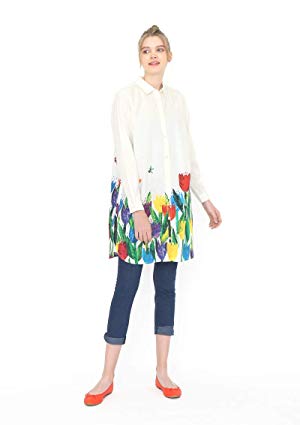 Amazon Co Jp グラニフ Graniph コラボレーション 長袖 シャツ ワンピース チューリップガーデン エリックカール ホワイト レディース Lady F G109 G112 服 ファッション小物 Amazon Co Jp グラニフ Graniph コラボレーション 長袖 シャツ ワンピース チューリップガーデン エリックカール ホワイト レディース Lady F G109 G112 服 ファッション小物