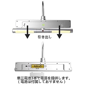 Amazon.co.jp : 電池式LEDピクチャーライト 洗面 ミラーフロント