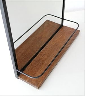 Amazon.co.jp: 鏡 壁掛け おしゃれ 木製 アイアン アンティーク 壁掛け