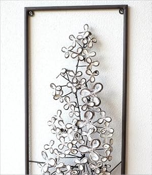 アイアンウォールデコLサイズ2枚セット ホワイトアンティーク