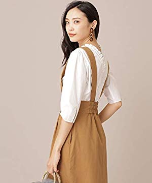 Amazon | [ナノ・ユニバース] ミニフリルバックVネック